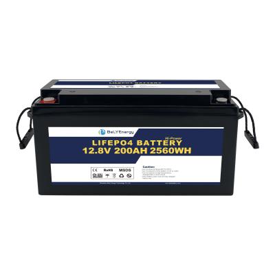 Bely Energy Deep Cycle Rechargeable 12V 200AH Lithium Battery For Home Appliance EV Boats