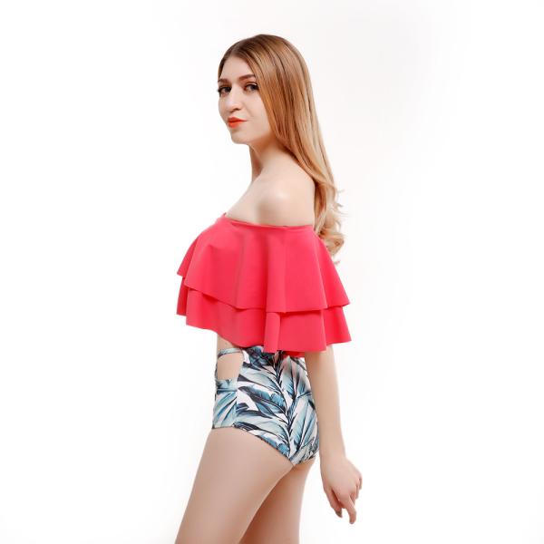 Bikini set Double-deck flouncing Swimsuit Push Up Bathing Suit sexy Women