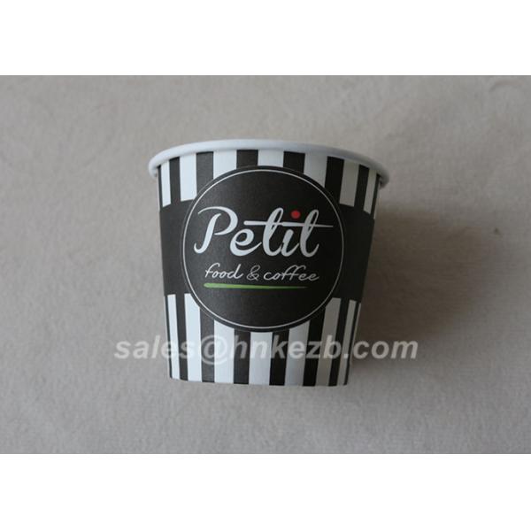 Glossy Lamination Disposable Single Wall Paper Cups 7oz for tea , ice cream