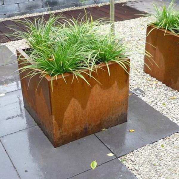 New Tactical Outdoor Corten Steel Planter Window Box Corten Flower Pots