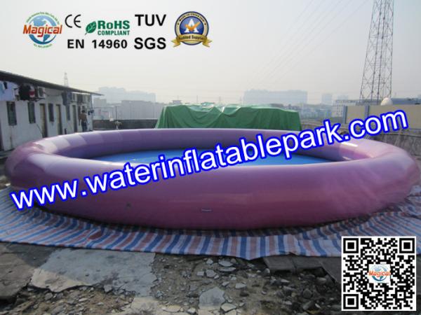 Purple Above Ground Inflatable Swimming Pool Toys 0.9mm PVC Tarpaulin