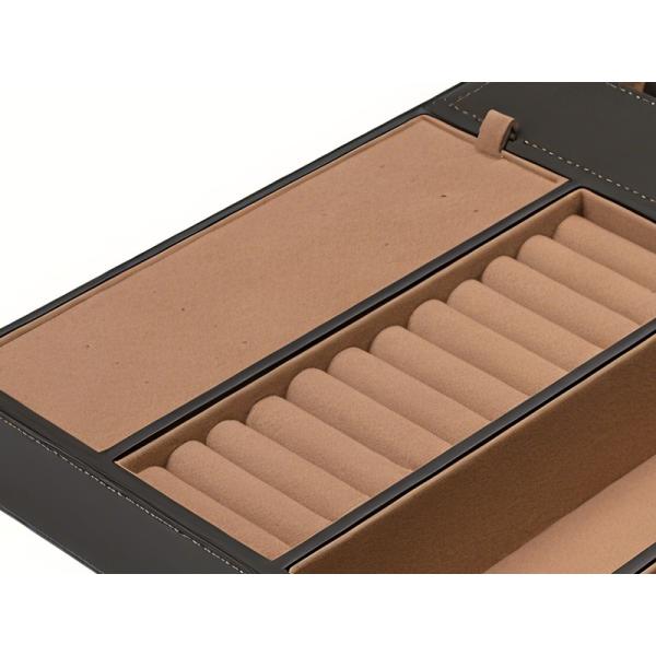 Organizador modular de joyas para cajón Mjmhd YG-H021 para armario - MDF E0, cuero de PVC, hecho a mano, 500x413x55mm