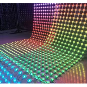 P50 SMD3535 Full Color Flexible LED Mesh Curtain IP67 Waterproof Lightweight Outdoor Advertising Display
