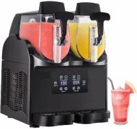 3Lx2 Máquina Slushie de tanque para el hogar Máquina Slush Puppy comercial de 370W para bebidas congeladas Limpie automático