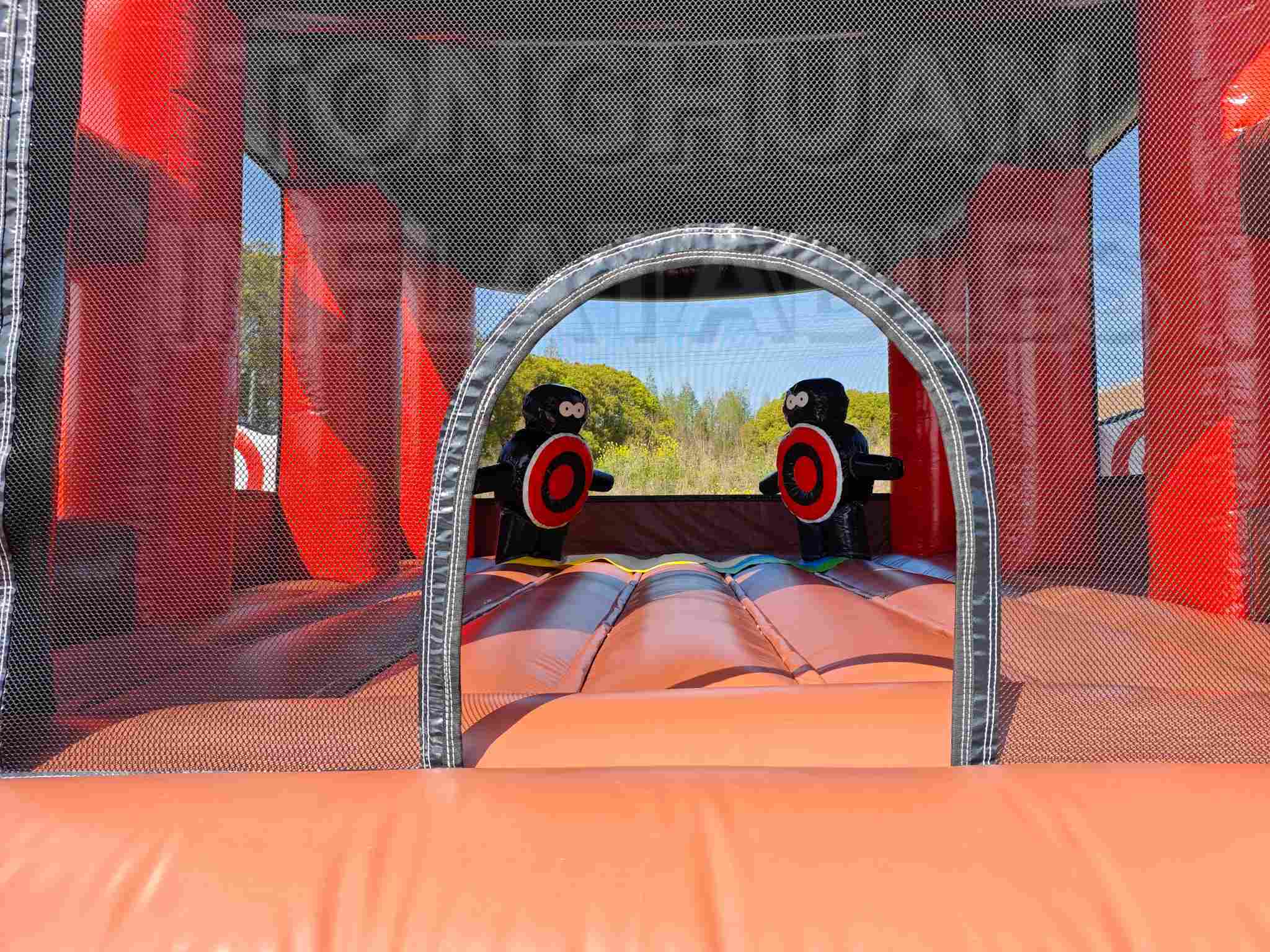 Large Martial Arts Bounce House with Custom Logo Printing for Gyms Schools Festivals and Rental Business