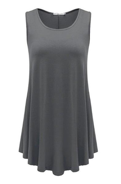 Sleeveless Plus Size Ladies Shirts Dress L, M, S, XL, Xs, XXL, XXS, XXXL Sizes