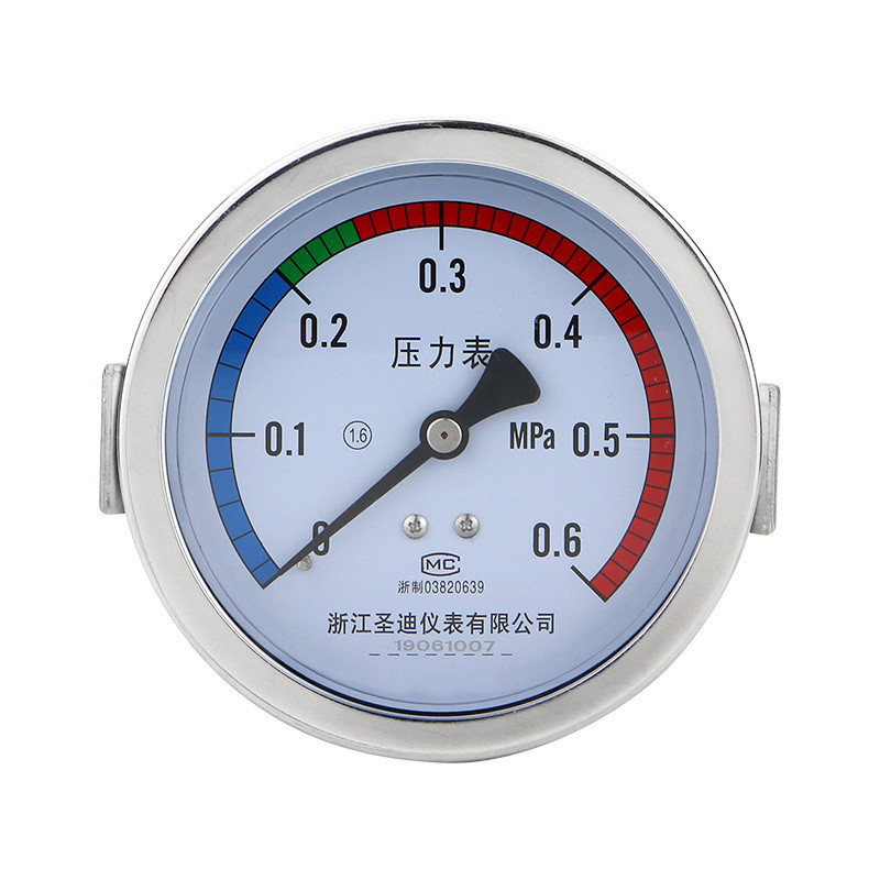 OEM Supported 6bar 100mm Back Connection Manometer for Water/Oil/Gas Pressure Gauges