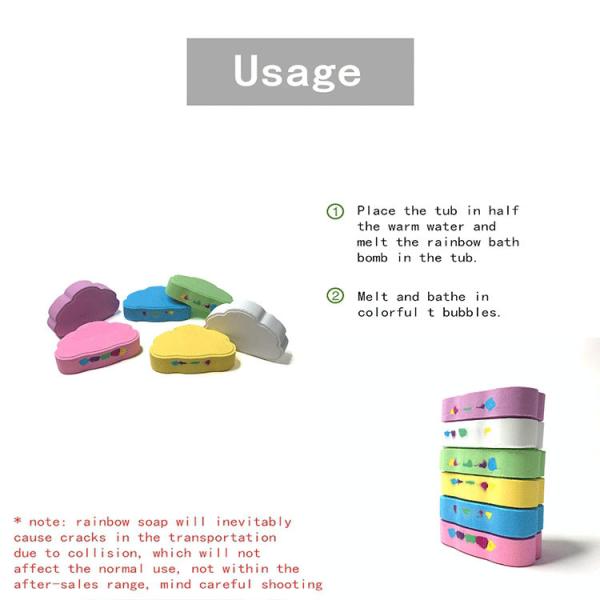 Essential Oil Bath Salts , Organic Rainbow Bath Bomb For Kids