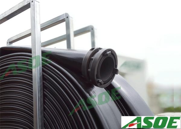 Weave Type Economy Flat Discharge Hose , Frac Water Discharge Roll Flat Hose Pipe