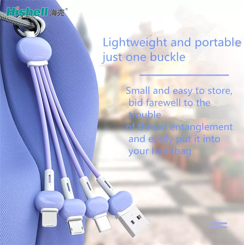 Antiwear мобильный Multi заряжатель привязывает 3 в 1 Stainproof Multiscene