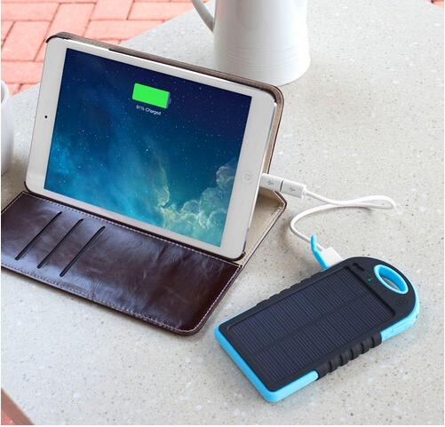 PB-S601​  5000mAh Solar Charger Waterproof&Anti-Shock&Anti-Dust
