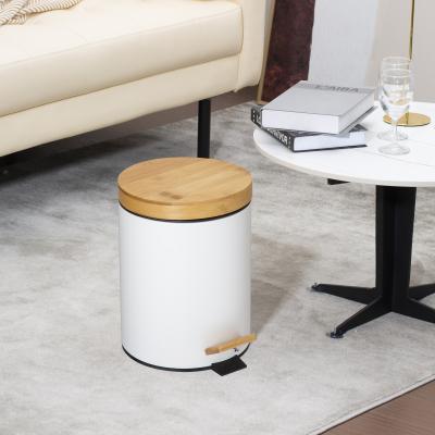Base 3L 5L 12L 20L 30L aço inoxidável caixa de pedais redondo com balde interior suave e fechado