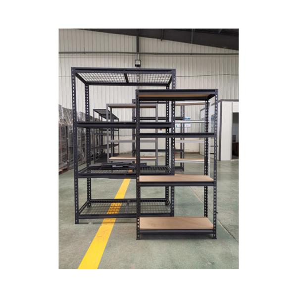 Customized 5 Layer Boltless Rivet Shelving with White Laminate Particle Board Shelf