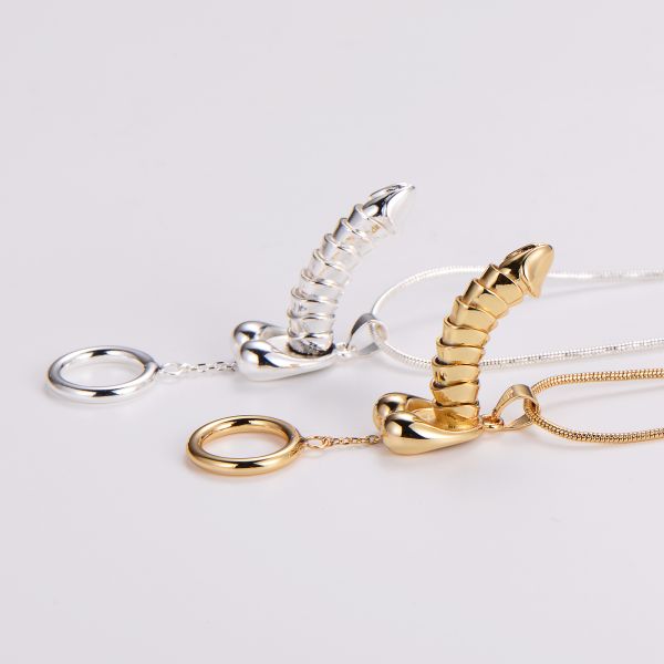 2025 New Fashion Stainless Steel Necklace Funny Personality Pendant Necklace Jewelry