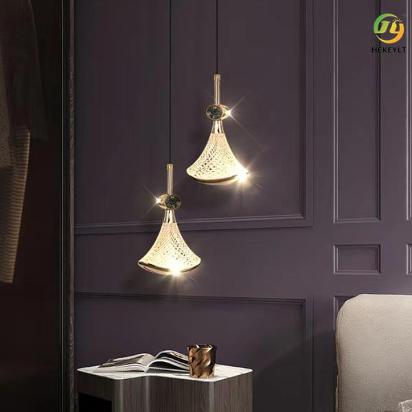 Light luxury duplex living room stairwell rotating Modern Pendant Light