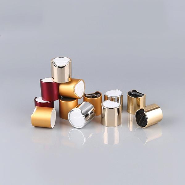24mm 28 Mm Aluminum Disc Top Cap For Cosmetic Bottle No Leakage