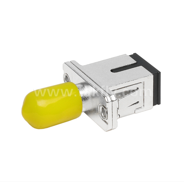 ST-SC Hybrid Adapter – Simplex, Metal Housing, Female-Female, for ST to SC Connector Interconnection