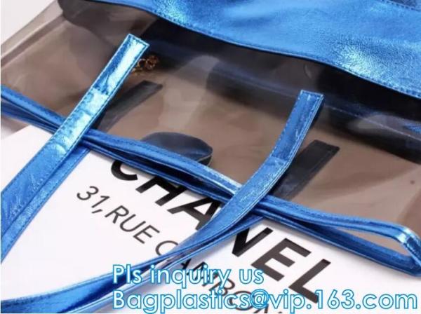 Shinning PVC Metal Chain Girls Fashion Mini Handbags, Fashionable Women PVC tote bags jelly candy handbag, tote shopper