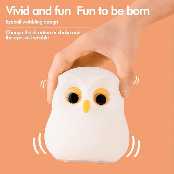 3W Owl Nursing Sleeping Night Light Bedside Lamp Touch Stepless Dimming