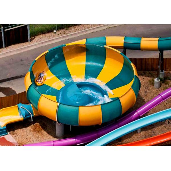 Anti - Crack Fiberglass Space Bowl Slide / Toilet Water Slide Sunproof