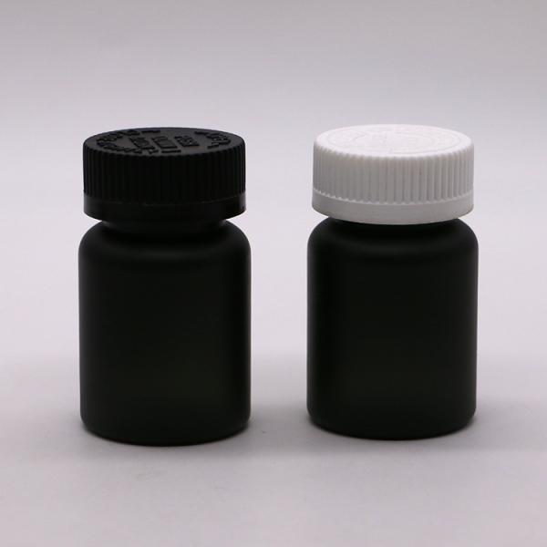 Bouteilles de pilules en plastique en PET de 50cc 32 mm avec un capuchon anti-enfants