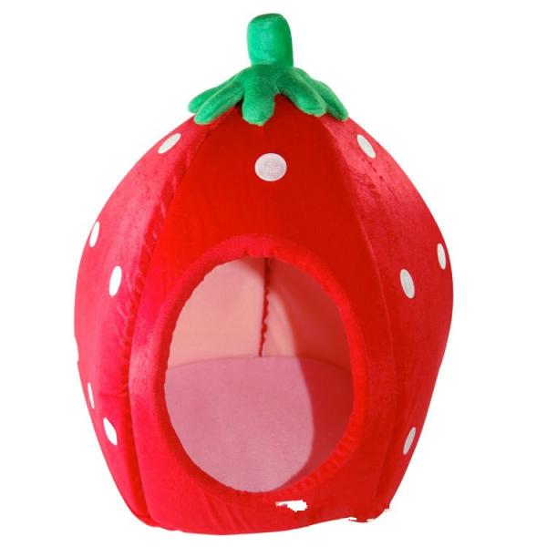 Оптовой продажи дома собаки перекрестного дома кота дома любимца кровати собаки клубники границы дом небольшой съемный и Washable циновки собаки