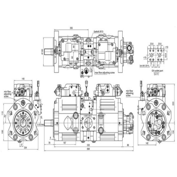 Hitachi ZX240-3 Excavator Pumps HPV118HV0-25A Hydraulic Piston Pump 9256125 9257348