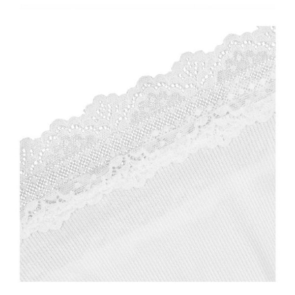 Las ropas interiores para mujer de nylon blancas hola cortaron las bragas inconsútiles del cordón del breve bikini casual de los calzoncillos