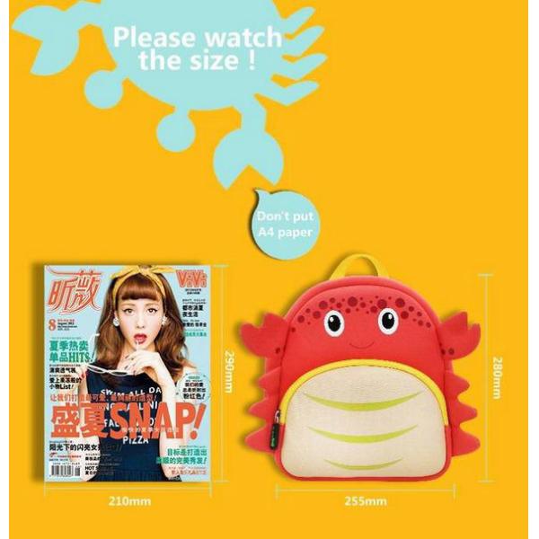 Cartoon Zipper Book Bags For Toddlers , Children'S Small Backpacks Lightweight