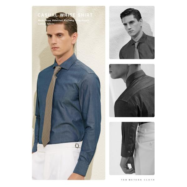 Camisas de estilo corto para hombres de negocios.