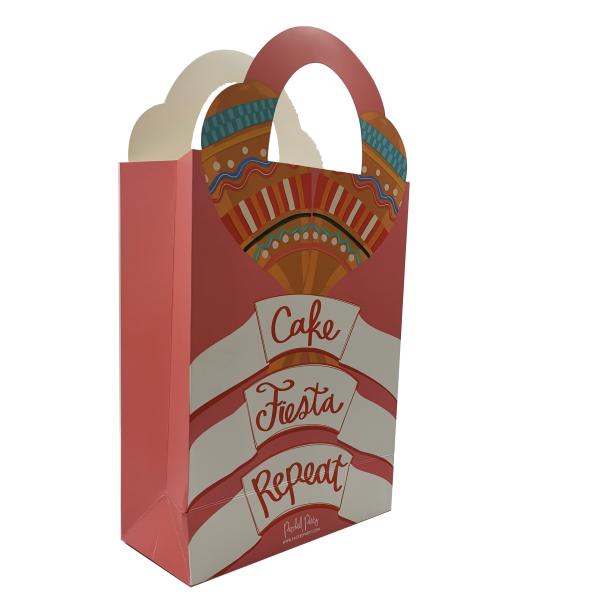 Lovely CMYK Carrier Large Christmas Shopping Bags 350G Spot Printed Paper Carrier FLEXOGRAPHIC