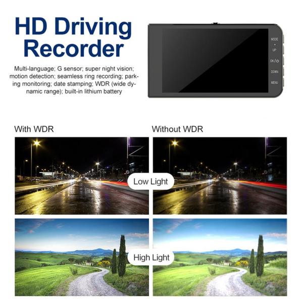 30fps Беспроводная камера DVR автомобиля черточки с датчиком CMOS