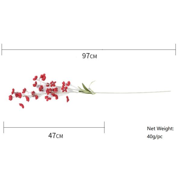 Decorative Vivid Artificial Campanula Branch Plastic Fabric For Wedding Stage