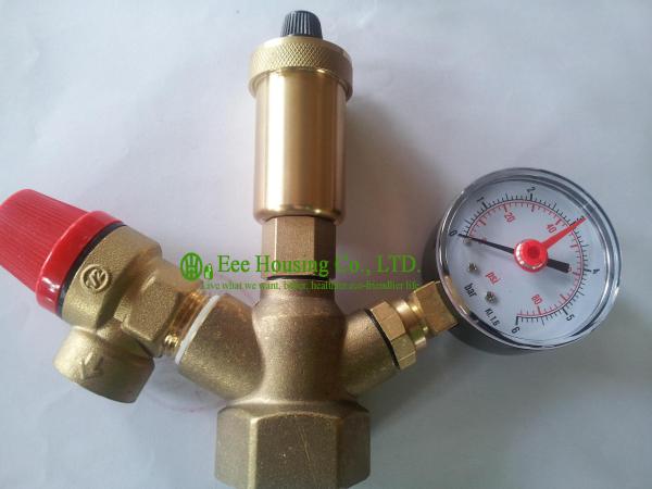 Brass Safety Valve,Safety Group Set,Air Vent Valve,Boiler Valve,1.5 Bar， 3 Bar Safety Valve,Use For Boiler