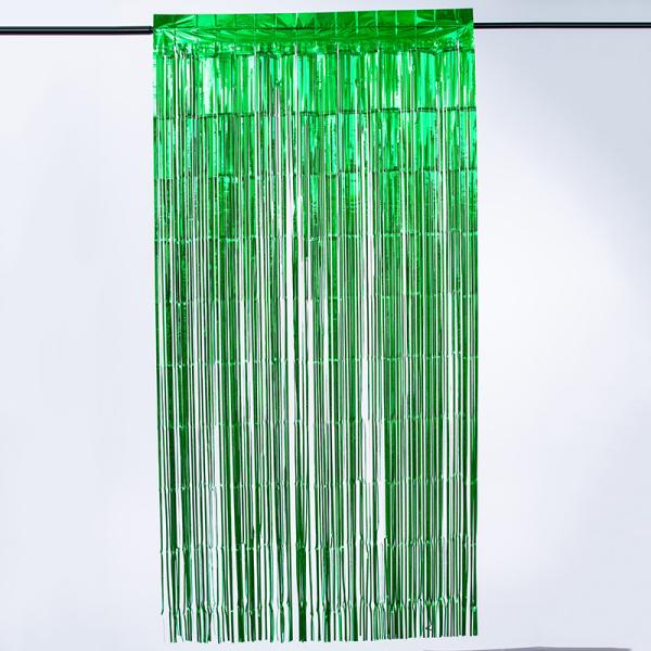 Multi Color Laser Rain Green Foil Curtain Backdrop For Festive Wall Decor With Various Designs