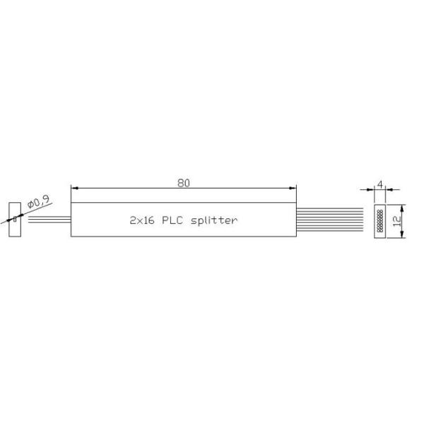 Splitter Plc трубки SC APC 2x16 FTTH 3.0mm мини стальной