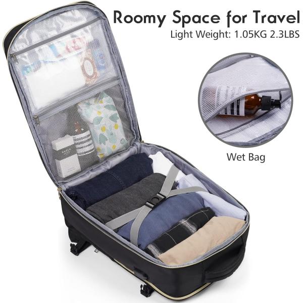 Llevado en vuelo grande, resistente al agua, anti robo, bolso de viaje, portátil de 17 pulgadas, con puerto de carga USB.