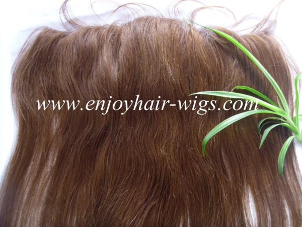 Peruvian virgin remy hair lace frontal 13''x4'' ,6# color straight  hair 10''-24''length