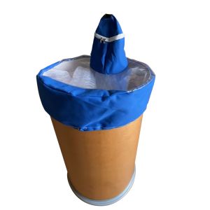 Custom Size 24 Inch Fiber Drum Cover, Bulk Bag Filter Lid, Polyester Filtration Sleeve for Industrial Dust Collection