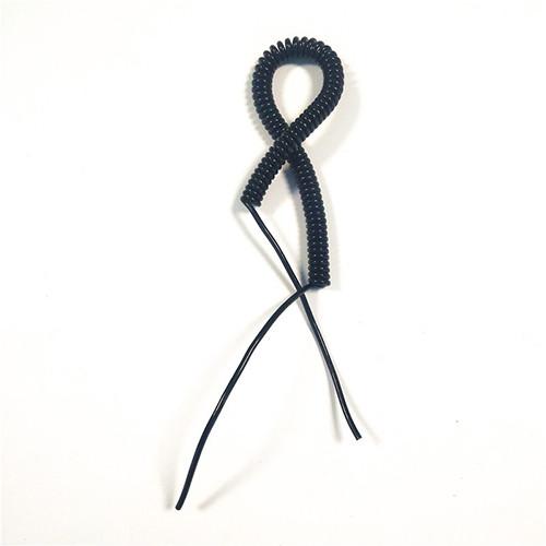 Universal Black Plastic PU Covered Spring Coil Tool Tether Lanyard