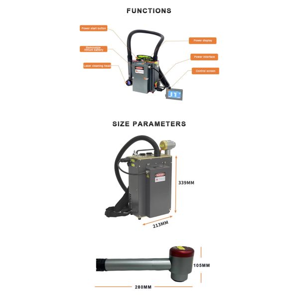 Backpack Laser Cleaner Mini Portable