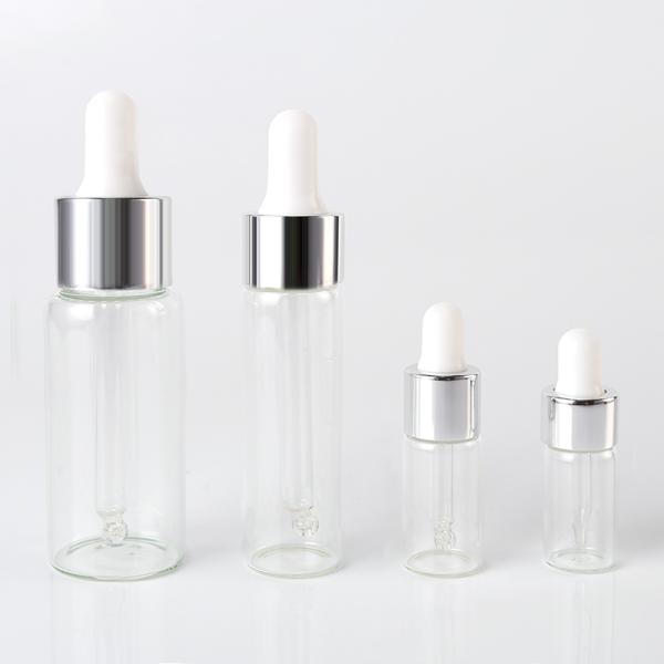 K1003 Clear Glass Serum Dropper Bottles Nonspill Alkali Resistant