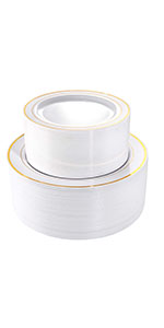 Gold Rim Plastic Champagne Glasses Perfect For Wedding, Thanksgiving Day, Christmas Champagne Flutes Disposable