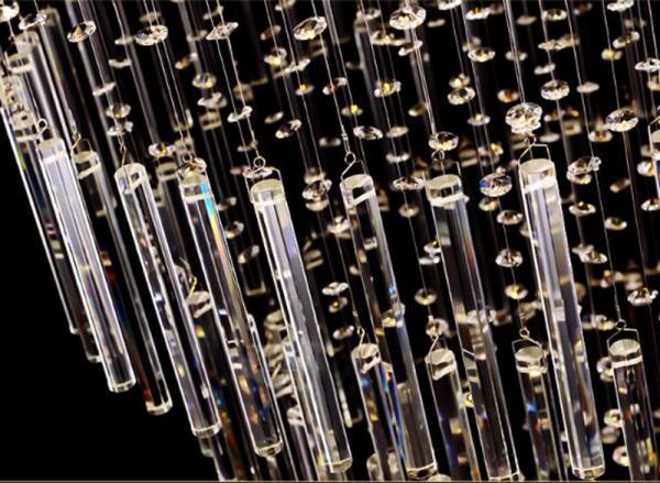 K9 Crystal Chandelier Modern Flush Mount Crystal Light Spiral Ladder Luxury staircase long chandelier(WH-NC-17)