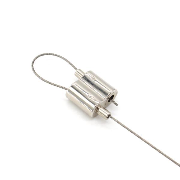 20x20mm Heavy Duty Cable Looping Gripper 3000N Break Load 1.5mm Wire Rope Clip HVAC Duct Suspension Hardware
