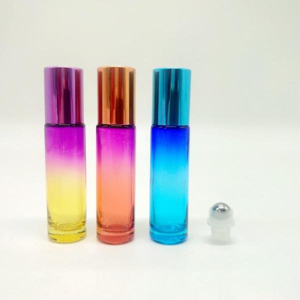 Mini Frosted Colored Roll On Bottle For Cosmetic Packing With Roller Ball