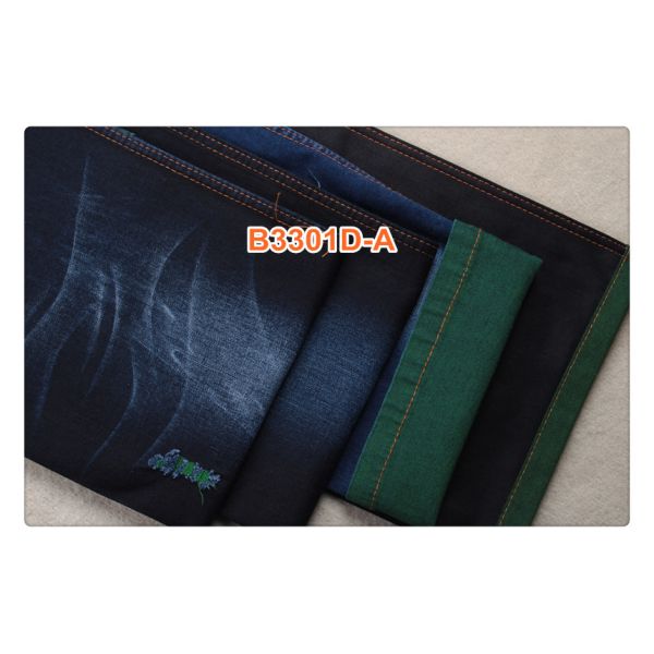 Green Backside Cotton Viscose Spandex Denim Fabric for Man Jean