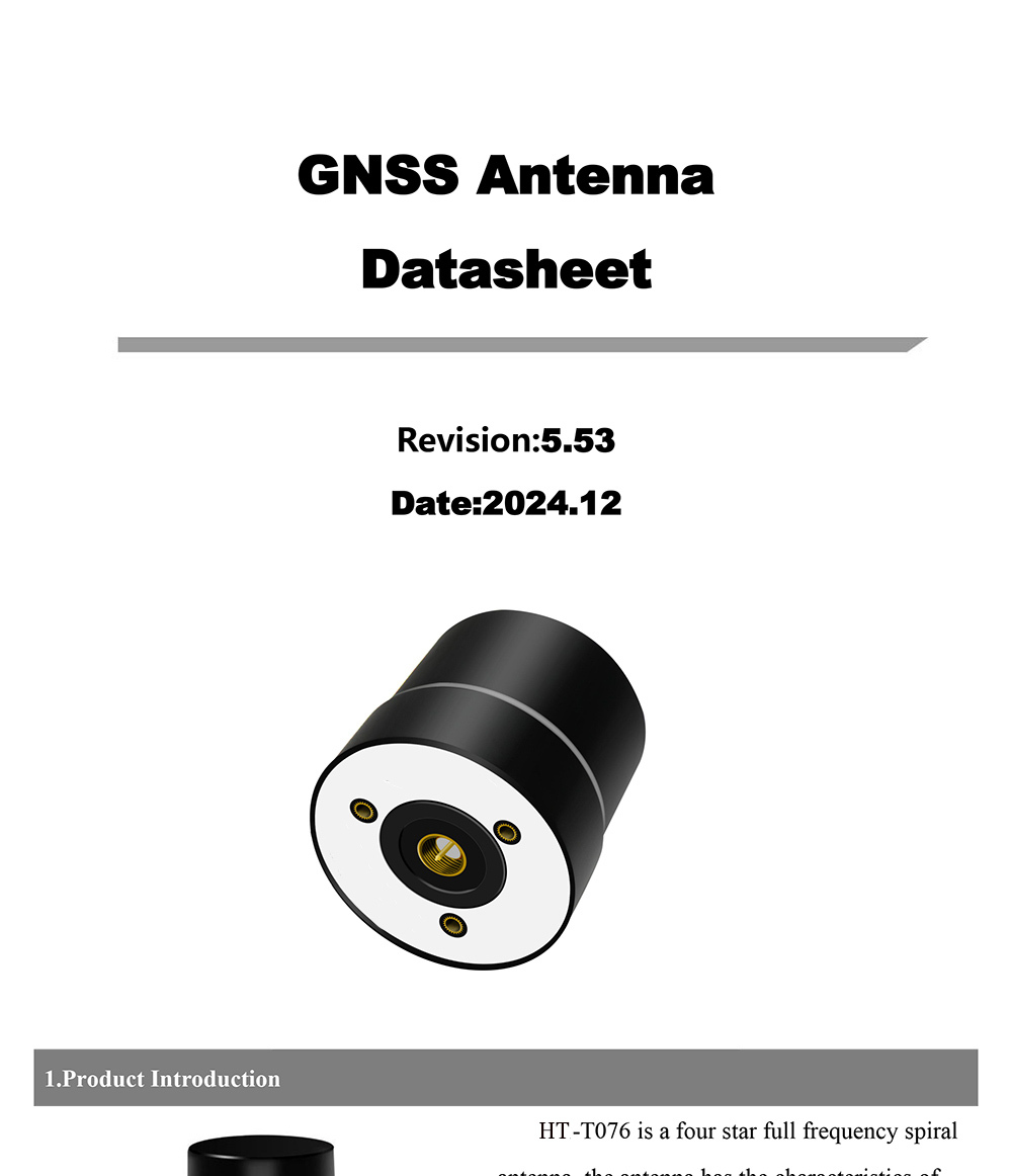 High Accuracy RTK GNSS Antenna Full Frequency Light Weight Design HT-T076
