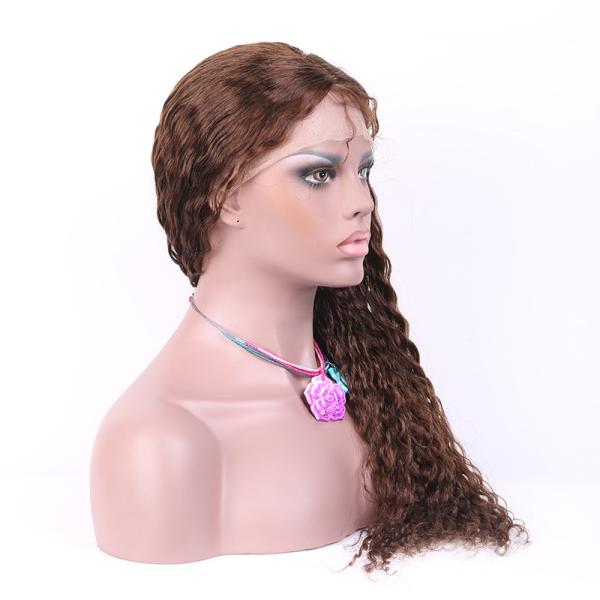 China wholesale 100% brazilian lace hair wig, 12~28 Super wave Full Lace Wigs
