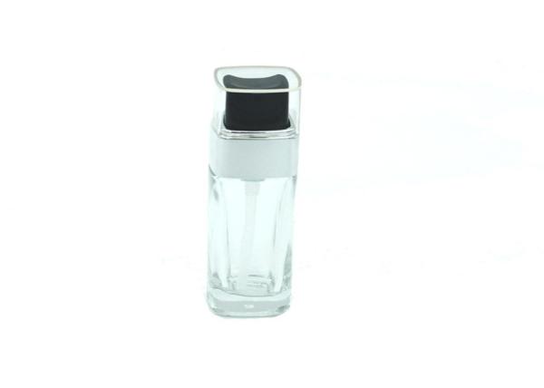 Square Unique Fashion Glass Lotion Bottles 30ml Lotion Pump Liquid Foundation Serum Bottle